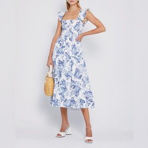Kourt calypso blue floral maxi dress